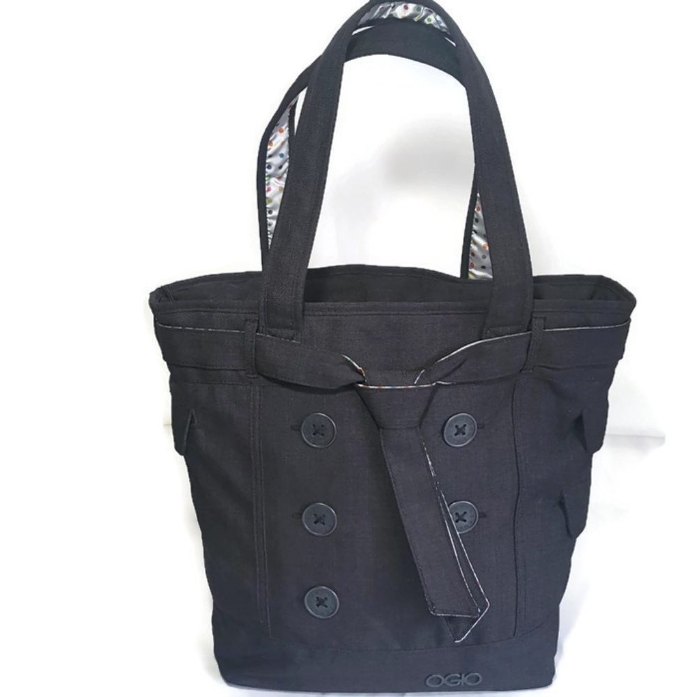 OGIO Hamptons Women's Laptop Tote Bag Gray Black